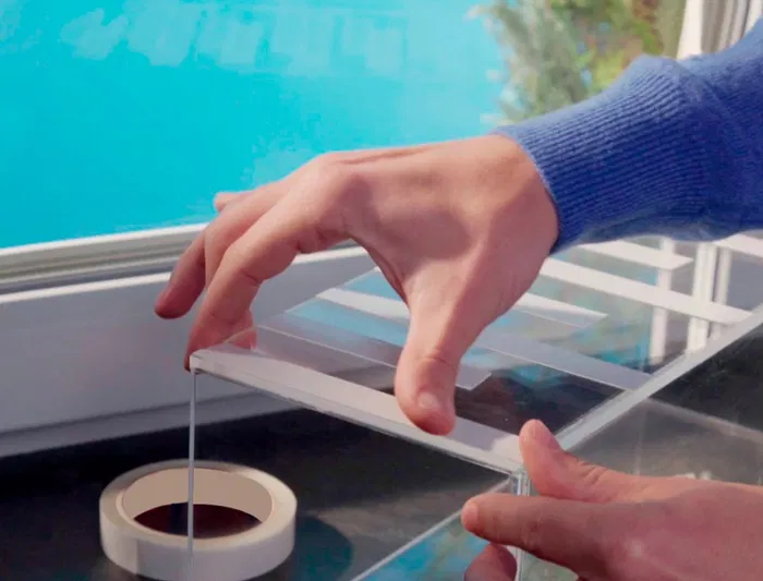 Q-connect Cinta Adhesiva Doble Cara Transparente 10 m x 12 mm en Portarrollos, para Fotos, Maquetas y Manualidades