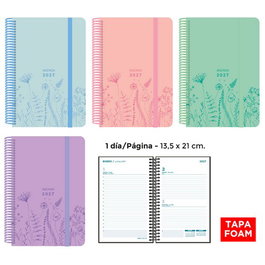 Senfort Agenda Anual 2027 Foam Spring con Tapa de PP Foam y Goma
