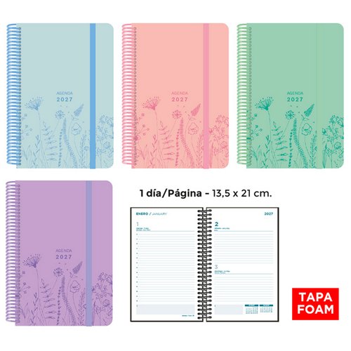 Senfort Agenda Anual 2027 Foam Spring con Tapa de PP Foam y Goma Senfort Agenda Anual 2027 Foam Spring con Tapa de PP Foam y Goma