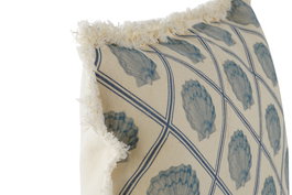 DKD Home Decor Cojín Atlántico Crudo Azul 10 x 45 x 45 cm (2 Unidades) Algodón Poliéster