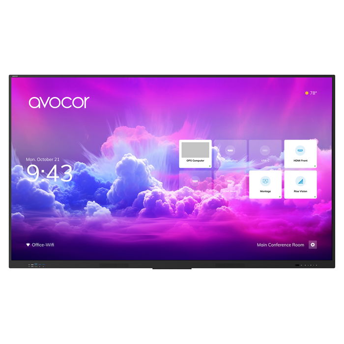 AVOCOR AVE-6550 65" Pantalla Interactiva Serie E 165cm