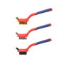 Workpro Juego de 3 Cepillos de Alambre Soldador con Mango Bimaterial - Nylon, Latón, Acero Inoxidable