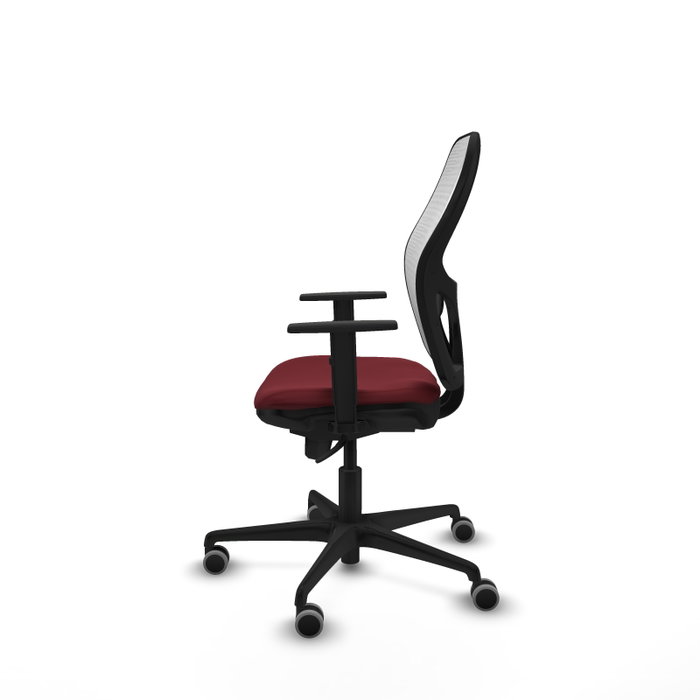 PIQUERAS Y CRESPO Silla de oficina Jorquera con mecanismo Sincro, Similpiel Granate y Malla Blanco PIQUERAS Y CRESPO Silla de oficina Jorquera con mecanismo Sincro, Similpiel Granate y Malla Blanco