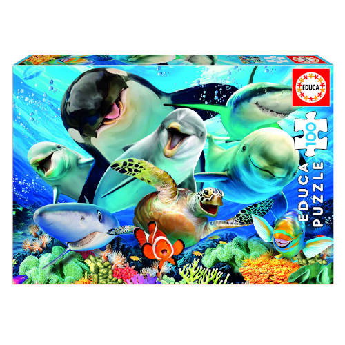 Educa Borrás Puzzle 100 piezas Selfie Bajo El Agua