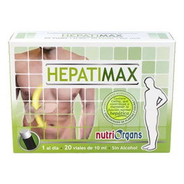 TONGIL Hepatimax 20Viales - Soporte Función Hepática, Alcachofa, Cardo Mariano, Cúrcuma, Vegano