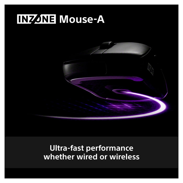 Sony INZONE Mouse-A Ratón Gaming Inalámbrico Óptico 30000 DPI RF 2.4GHz USB-C Negro para Diestros