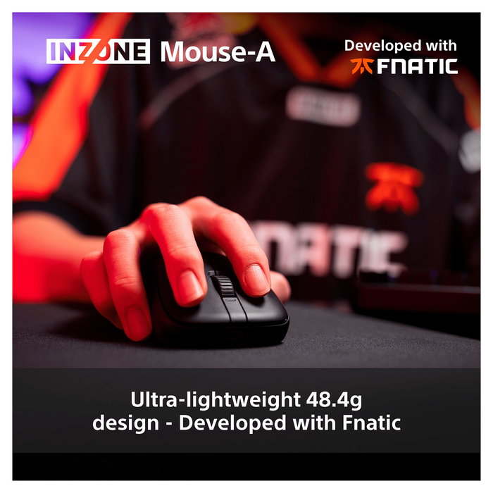 Sony INZONE Mouse-A Ratón Gaming Inalámbrico Óptico 30000 DPI RF 2.4GHz USB-C Negro para Diestros