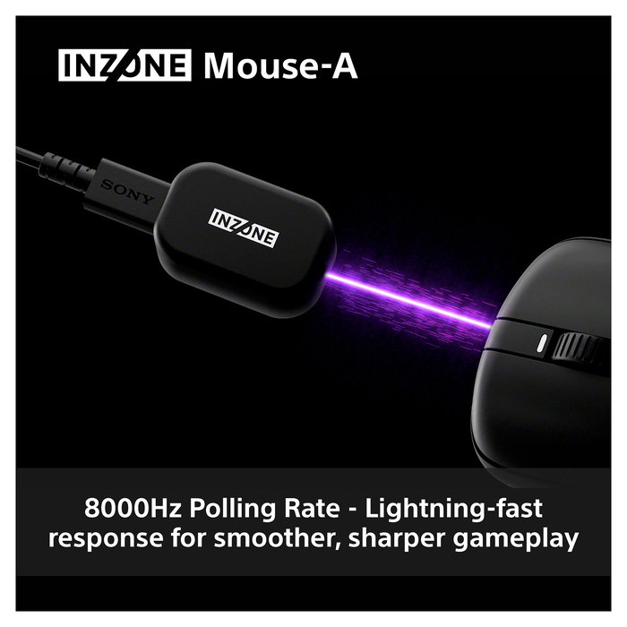 Sony INZONE Mouse-A Ratón Gaming Inalámbrico Óptico 30000 DPI RF 2.4GHz USB-C Negro para Diestros