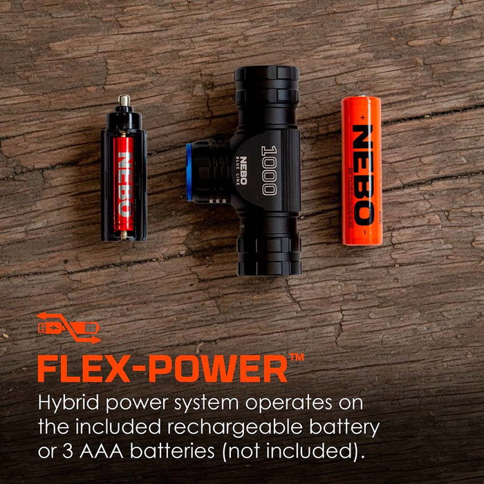Nebo Blueline 1000 Flex Power Linterna Frontal de 1000 lm