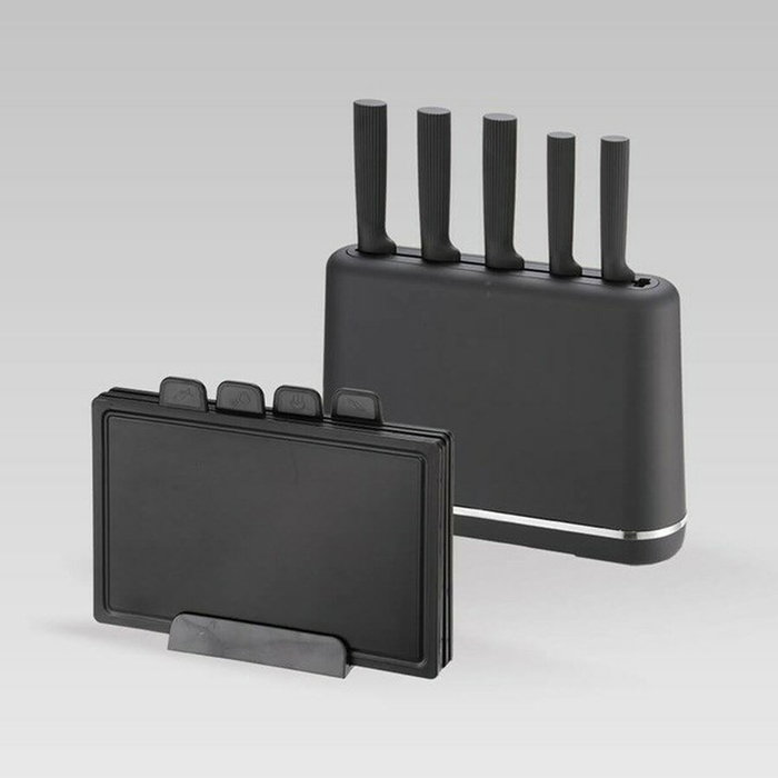 Zestaw nozy + desek na podstawce mr-1412-black