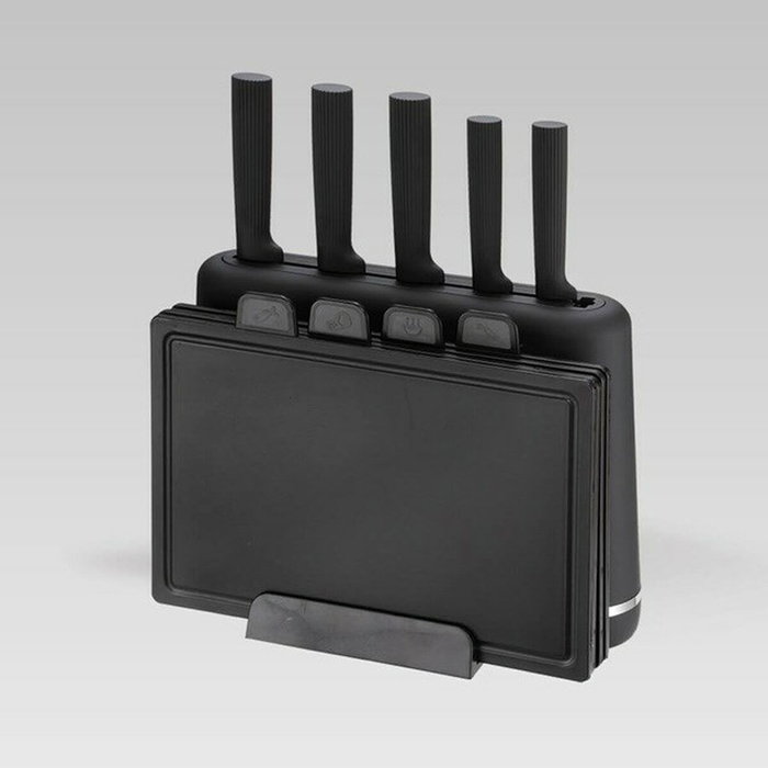 Zestaw nozy + desek na podstawce mr-1412-black