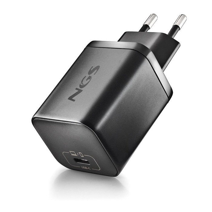 NGS Cargador GaN 65W USB-C con Cable y 5 Conectores para Lenovo, Negro