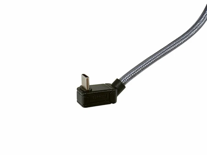 Equip Cable USB-C 128422 2m USB4/3.2 Gen2x2 M-M, 20Gbps, Power Delivery 240W, 4K@60Hz, Color Plata, Cable en Malla con Conector Acodado