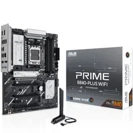 ASUS Prime B840-PLUS WiFi Placa Base ATX Socket AM5 - DDR5, PCIe 4.0, Wi-Fi 6E, 2.5Gb LAN, 3x M.2, para AMD Ryzen 9000/8000/7000 (Ref: 90MB1IZ0-M0EAY0)