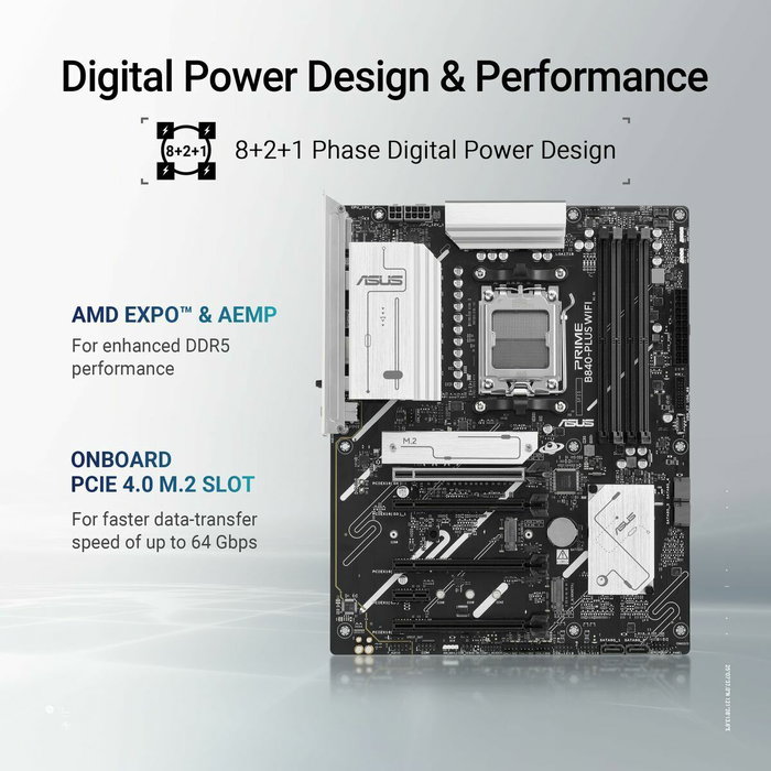 ASUS PRIME B840-PLUS WIFI AM5 DDR5 ATX ASUS PRIME B840-PLUS WIFI AM5 DDR5 ATX