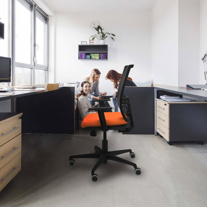 PIQUERAS Y CRESPO Silla de oficina Yunquera con mecanismo Sincro/Traslack, Gris y Negro PIQUERAS Y CRESPO Silla de oficina Yunquera con mecanismo Sincro/Traslack, Gris y Negro