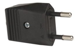 Simon Clavija 2p europlug sin tierra 10a 250v negra