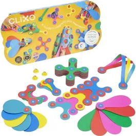 Gipsy Toys CLIXO Rainbow Pack Juego de Construcción Magnético Ecológico - 42 Piezas - A Partir de 4 Años