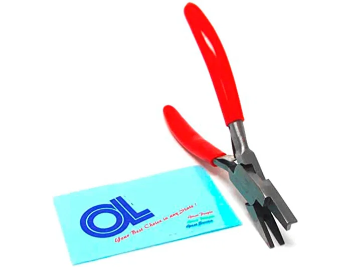 Q-connect Alicate para Espiral Metálico con Mango de Caucho y Doblez de Terminación, Longitud 13 cm