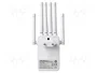 QOLTEC Repetidor WiFi con Conexión IEC C8 y 2 Tomas RJ45