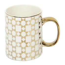 Home Deco Factory Mug 300 Ml Gold Lounge Decoración Cerámica