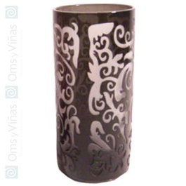 Impulse Candelabro Scroll Negro de Vidrio - 12 cm de Alto x 5.72 cm de Diámetro - Modelo Orfebrería
