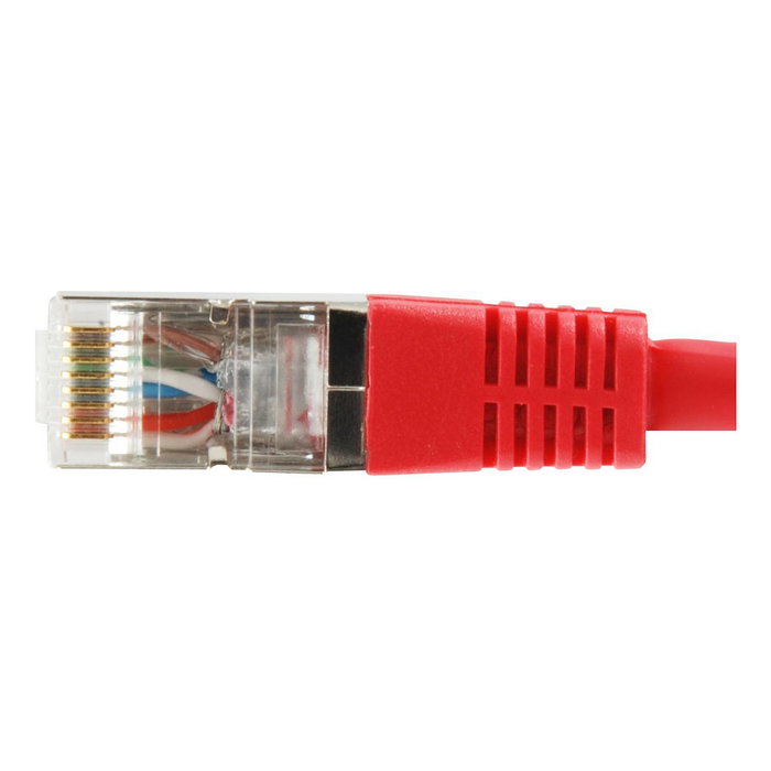 EQUIP 605621 - Cable de Red Patch Cord Cat6A S/FTP 2 m RJ45 Macho Rojo, LSZH, 10Gb/s, PoE++, 500 MHz, Conectores Dorados