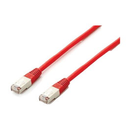 EQUIP 605621 - Cable de Red Patch Cord Cat6A S/FTP 2 m RJ45 Macho Rojo, LSZH, 10Gb/s, PoE++, 500 MHz, Conectores Dorados