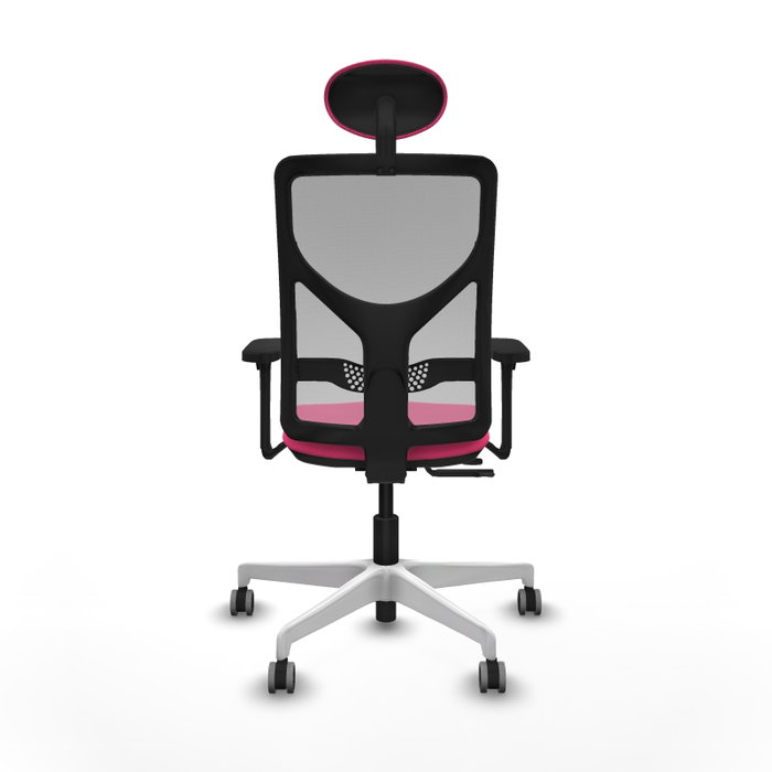 PIQUERAS Y CRESPO Silla de oficina Motilla Rosa y Gris con Mecanismo Sincro/Traslack PIQUERAS Y CRESPO Silla de oficina Motilla Rosa y Gris con Mecanismo Sincro/Traslack