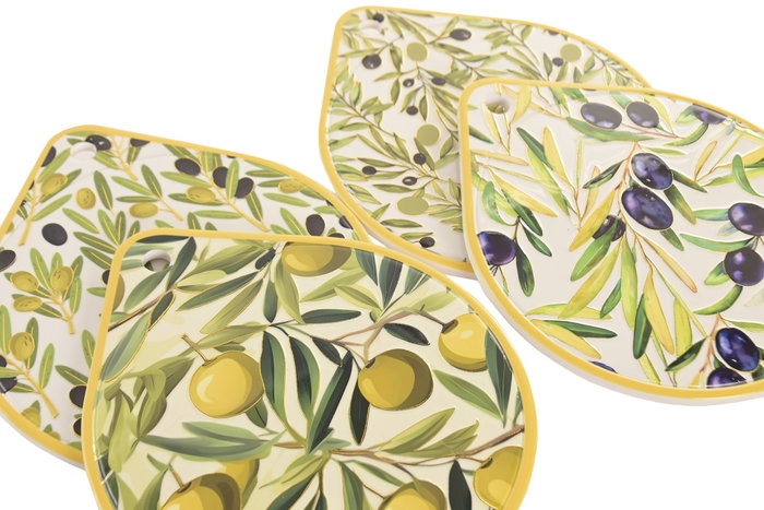 DKD Home Decor Salvamanteles Olivo 25 de Dolomite y Corcho, 20x23x1 cm, Surtido de 4 unidades DKD Home Decor Salvamanteles Olivo 25 de Dolomite y Corcho, 20x23x1 cm, Surtido de 4 unidades