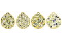 DKD Home Decor Salvamanteles Olivo 25 de Dolomite y Corcho, 20x23x1 cm, Surtido de 4 unidades
