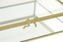 DKD Home Decor Joyero de Metal y Cristal con Lazo