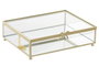DKD Home Decor Joyero de Metal y Cristal con Lazo