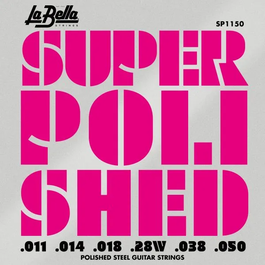 Juego de Cuerdas para Guitarra Eléctrica La Bella Super Polished Bl 11-50