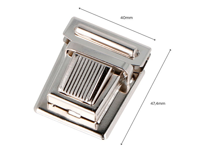 Innspiro Broche Tupi Rectangular Acero Níquel 47x40 mm