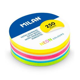 Milan Bloc Notas Adhesivas Redondas Ø67 mm 250H Colores Neón
