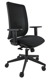 Unisit Silla Administrativa Giratoria Retro 911 Negra, Mecanismo Sincronizado Translap, Respaldo y Reposabrazos Ajustables, Tejido Alta Resistencia