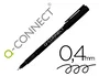 Q-connect Rotulador punta de fibra negro 0,4 mm escritura nítida y precisa