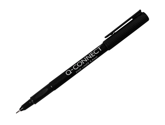 Q-connect Rotulador punta de fibra negro 0,4 mm escritura nítida y precisa Q-connect Rotulador punta de fibra negro 0,4 mm escritura nítida y precisa