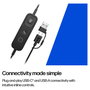 Poly HP Poly Mission 615 Auriculares Monoaurales USB Negro