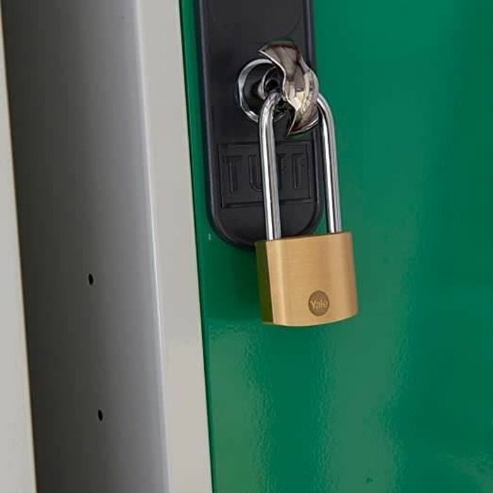 Yale Candado de latón con arco largo de acero cementado - 3 llaves