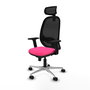 PIQUERAS Y CRESPO Silla de oficina Cilanco con mecanismo Sincro Rosa y Negro