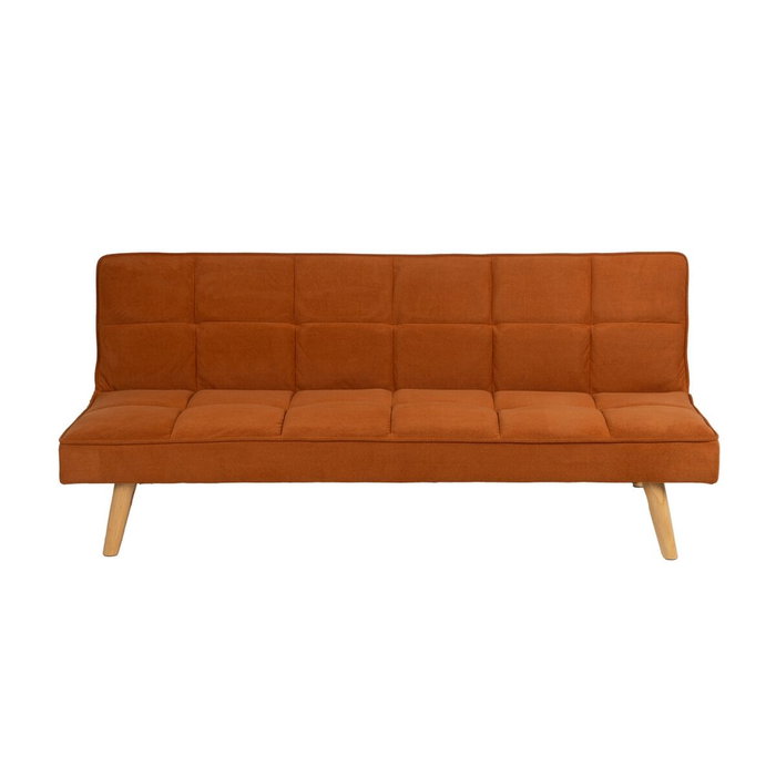 Ixia Sofá-cama Naranja con Estructura de Madera