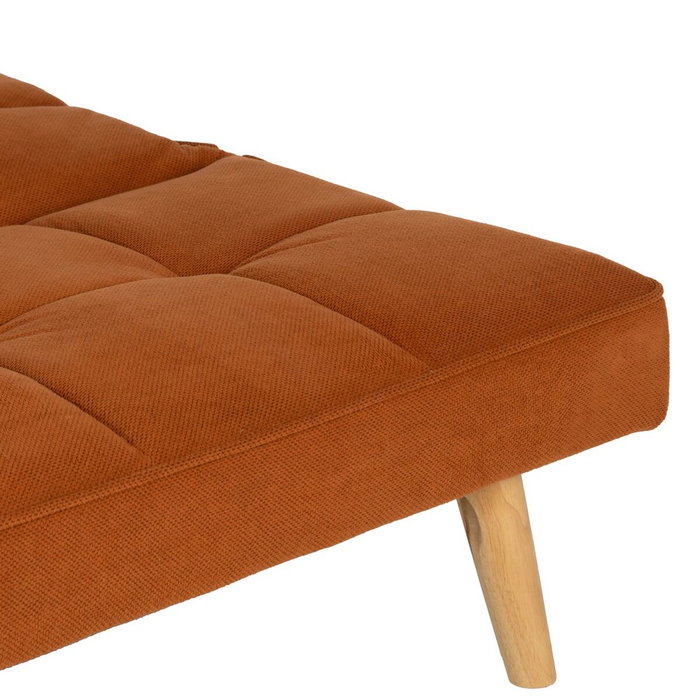 Ixia Sofá-cama Naranja con Estructura de Madera