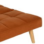 Ixia Sofá-cama Naranja con Estructura de Madera