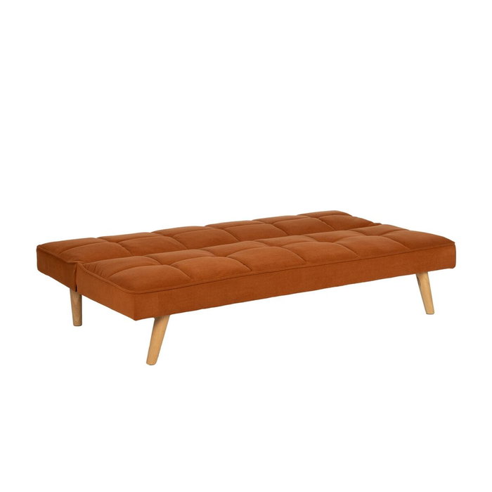 Ixia Sofá-cama Naranja con Estructura de Madera