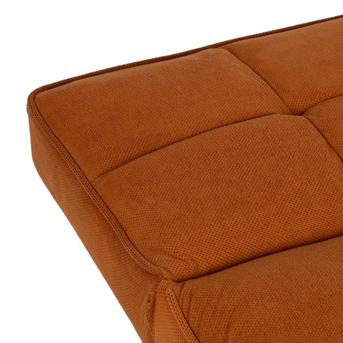 Ixia Sofá-cama Naranja con Estructura de Madera