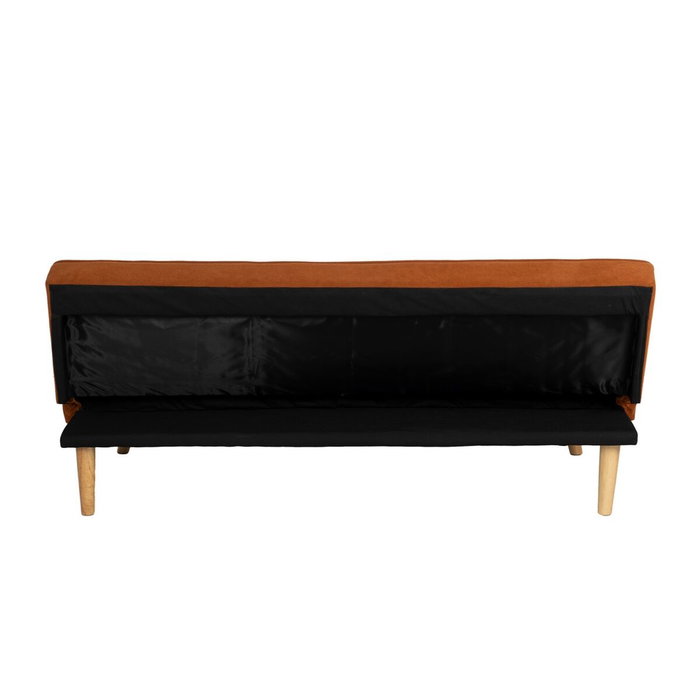 Ixia Sofá-cama Naranja con Estructura de Madera