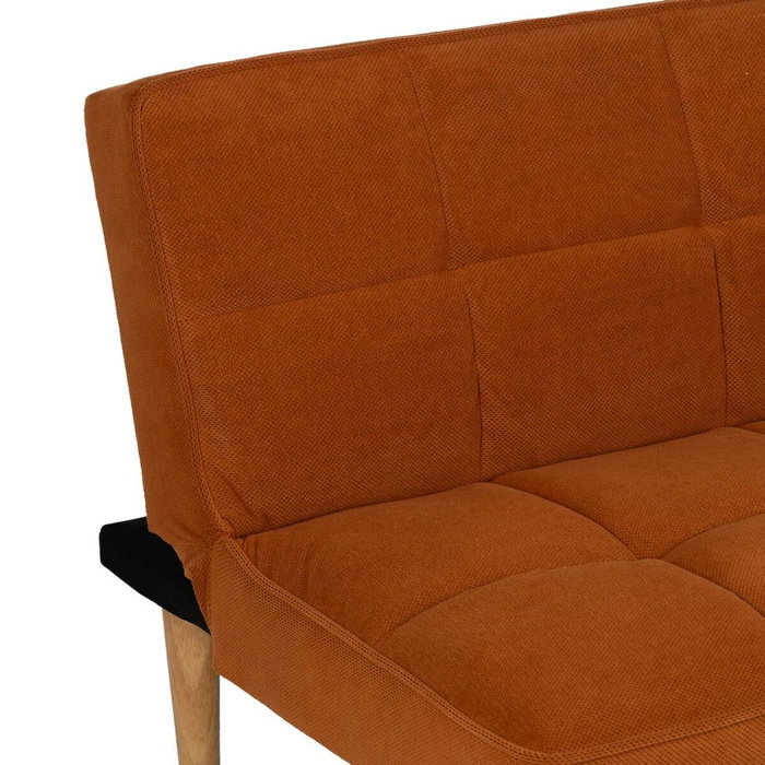 Ixia Sofá-cama Naranja con Estructura de Madera