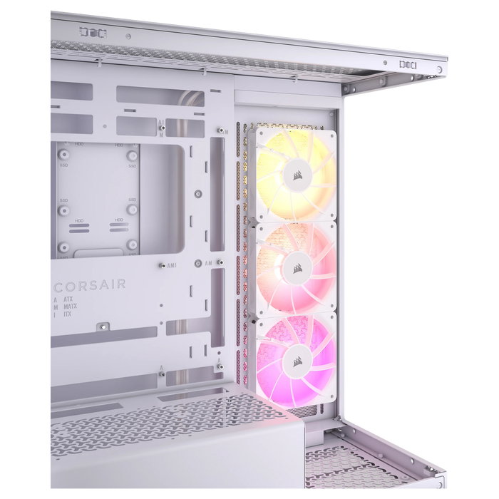 Corsair 3500X ARGB Torre Media ATX Gaming PC Blanco Acero Vidrio Templado EATX 3x 120mm RGB